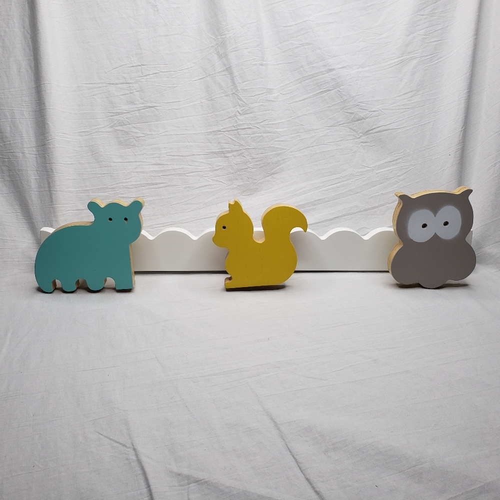 Forest Friends Children's Wooden Wall Hooks
